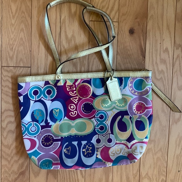Like New Coach Outlet Colorfull Shoulder Bag - Picture 1 of 5